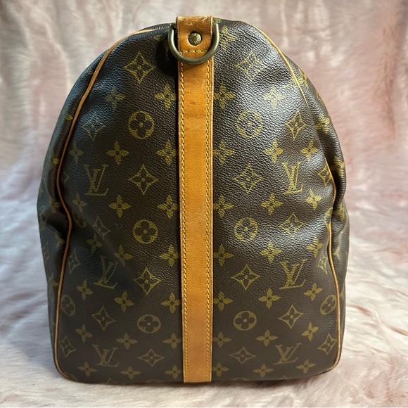 🟥 SOLD! Louis Vuitton Keepall 60 Bandouliere Monogram Duffle Bag Travel Luggage - Picture 17 of 17